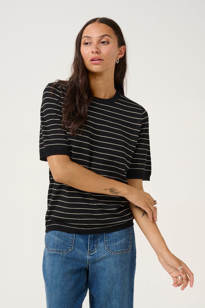T-shirt en maille Lizza – Indispensable rayé au confort extensible