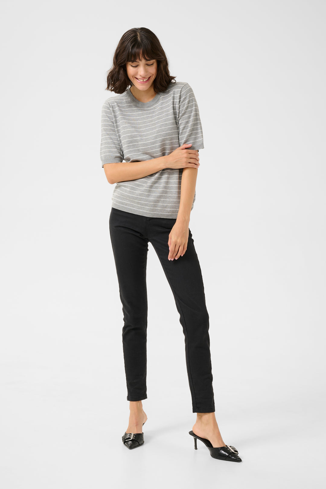 T-shirt en maille Lizza – Indispensable rayé au confort extensible