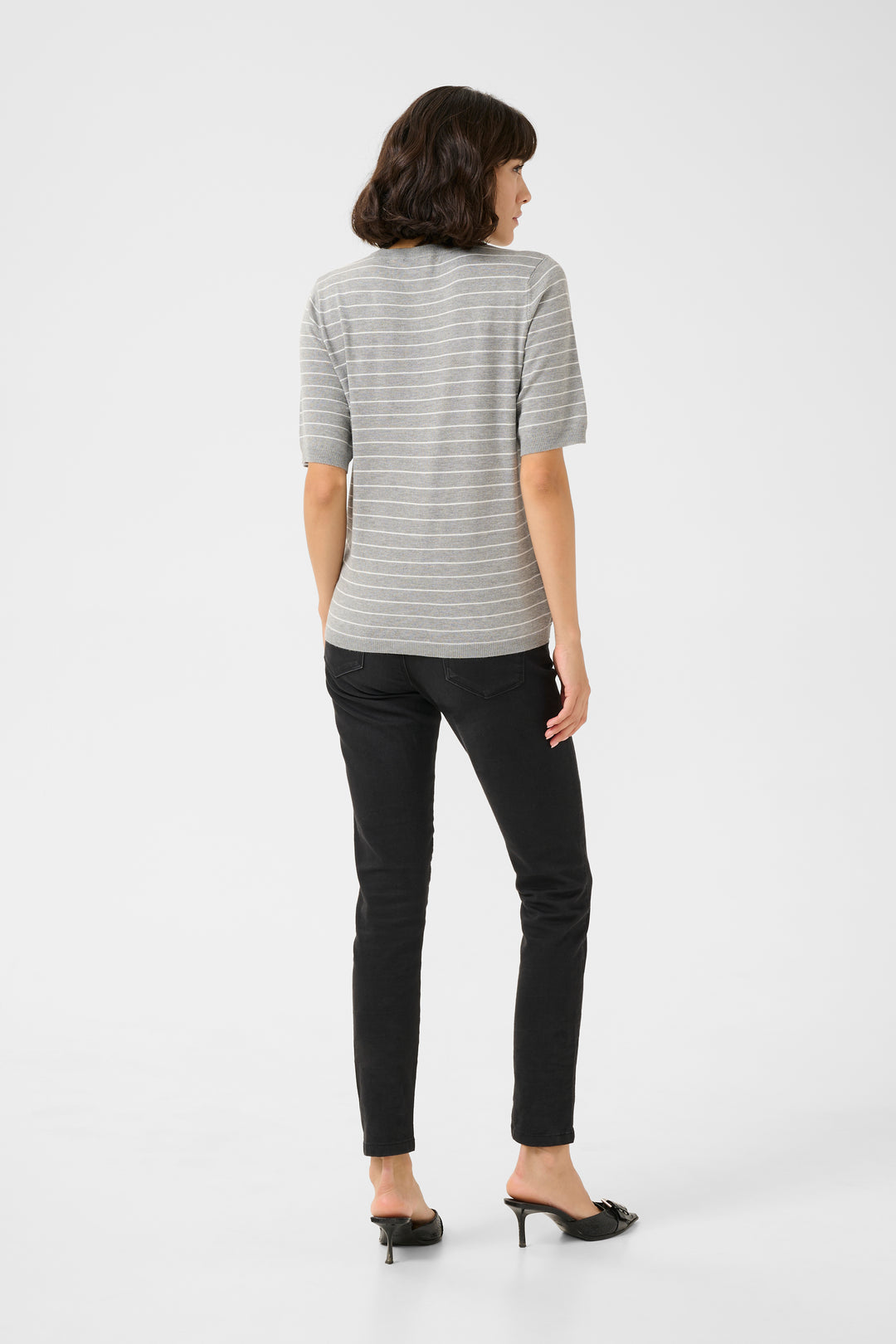 T-shirt en maille Lizza – Indispensable rayé au confort extensible