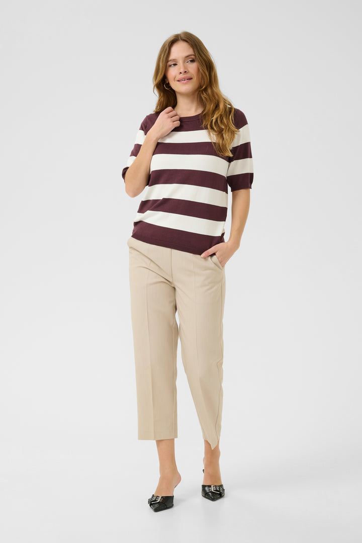 T-shirt en maille Lizza – Indispensable rayé au confort extensible