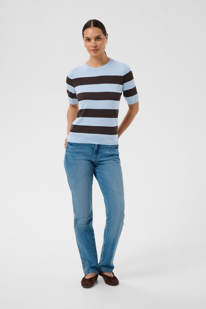 T-shirt en maille Lizza – Indispensable rayé au confort extensible