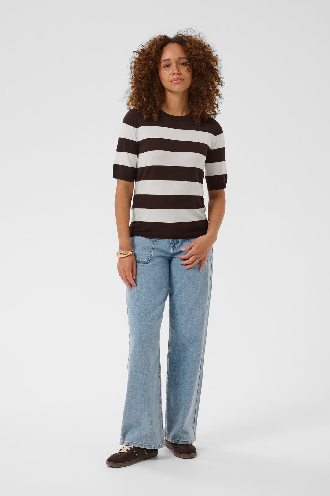 T-shirt en maille Lizza – Indispensable rayé au confort extensible