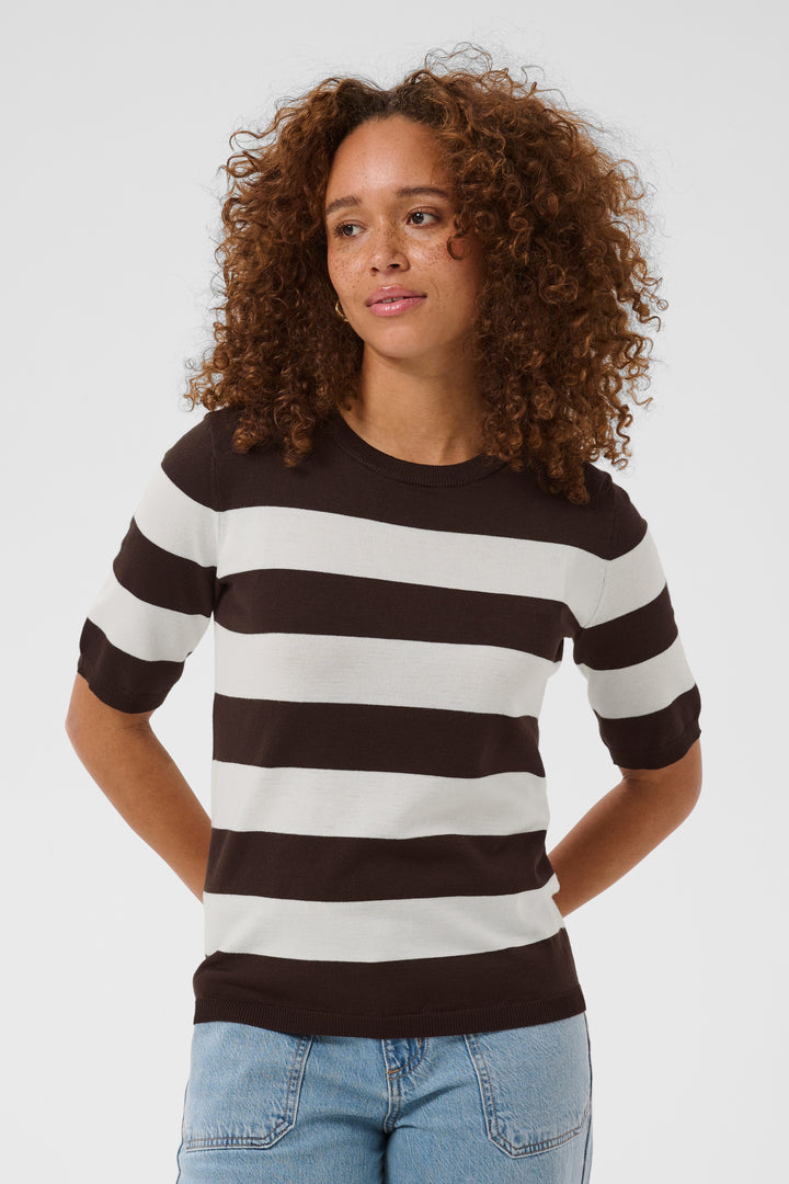 T-shirt en maille Lizza – Indispensable rayé au confort extensible