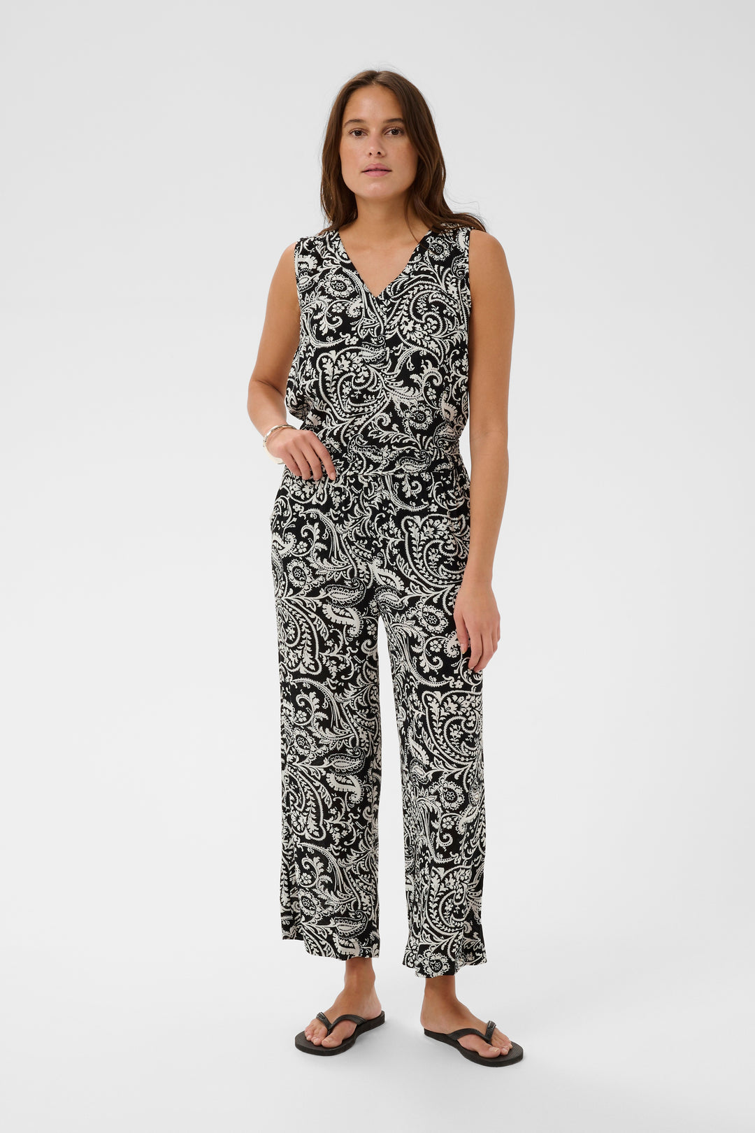Dacia Paisley Print Flowing Trousers - 100% Viscose (LENZING™ ECOVERO™)