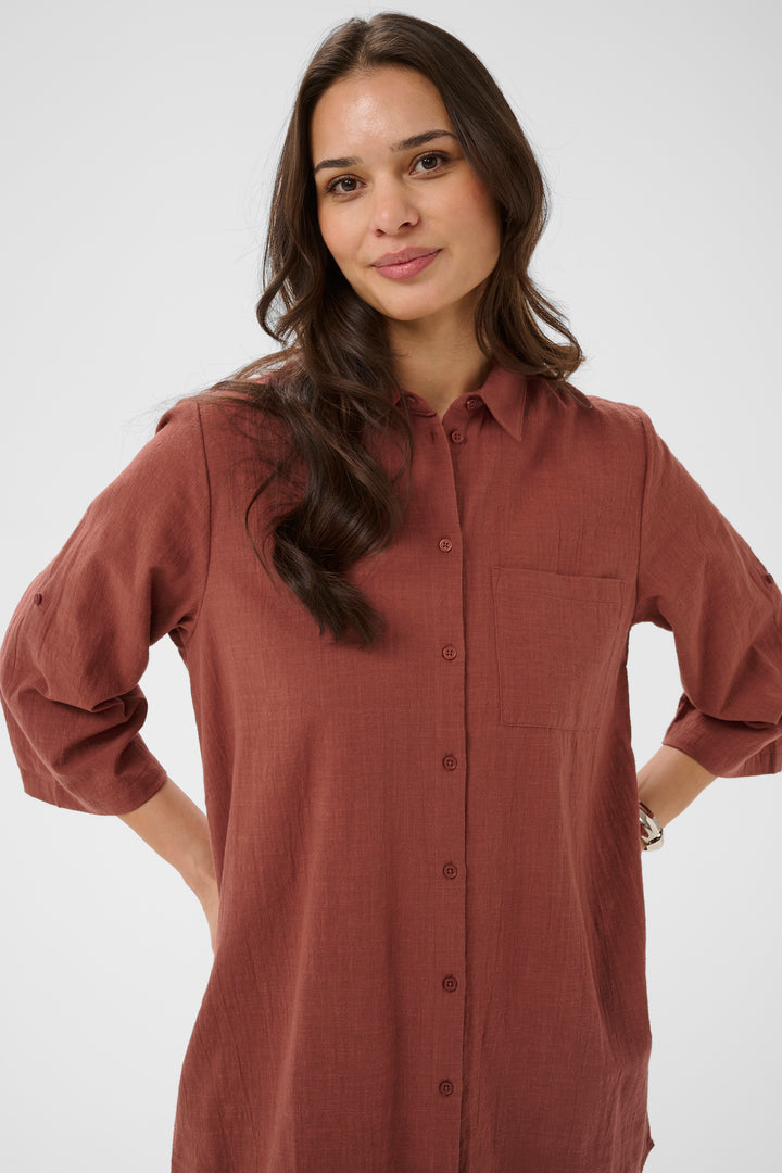 Chemise ample boutonnée Pauline – 100% coton