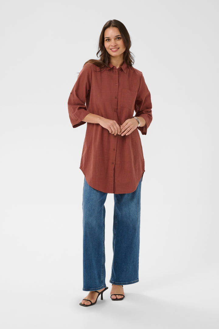 Chemise ample boutonnée Pauline – 100% coton
