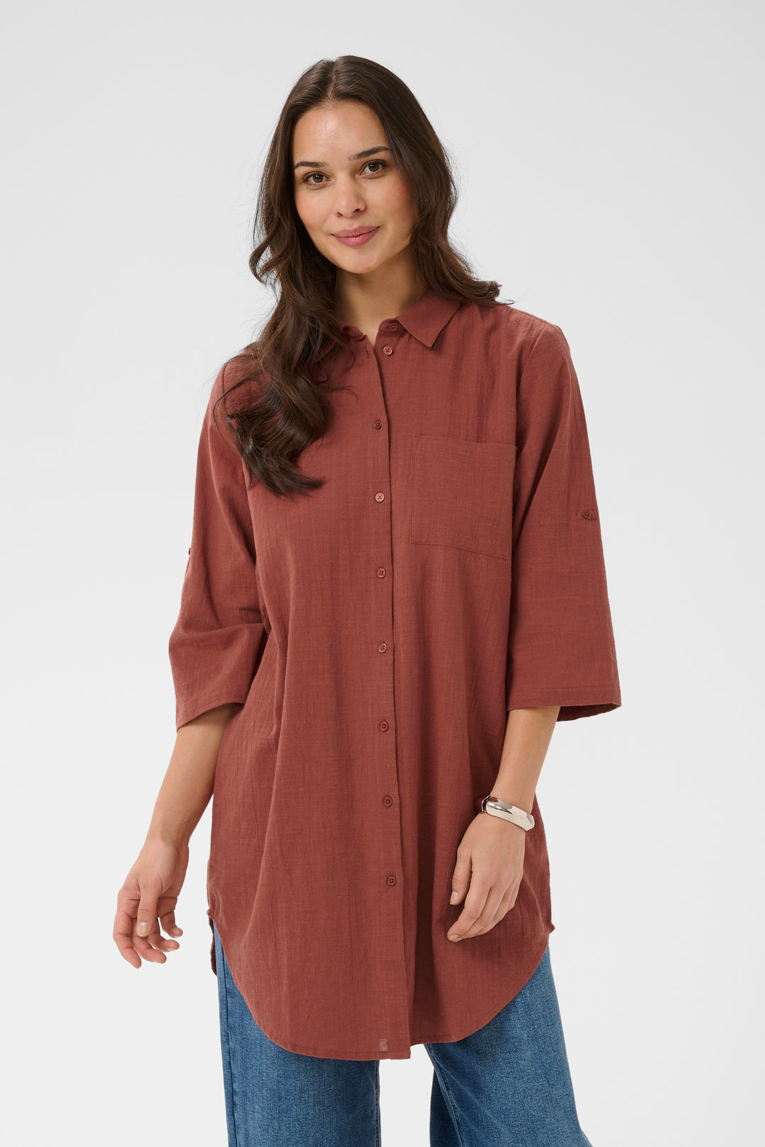 Chemise ample boutonnée Pauline – 100% coton