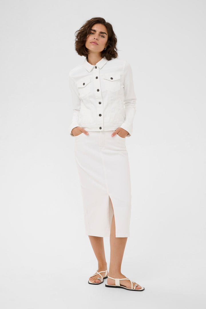 Zelina high-waisted denim skirt