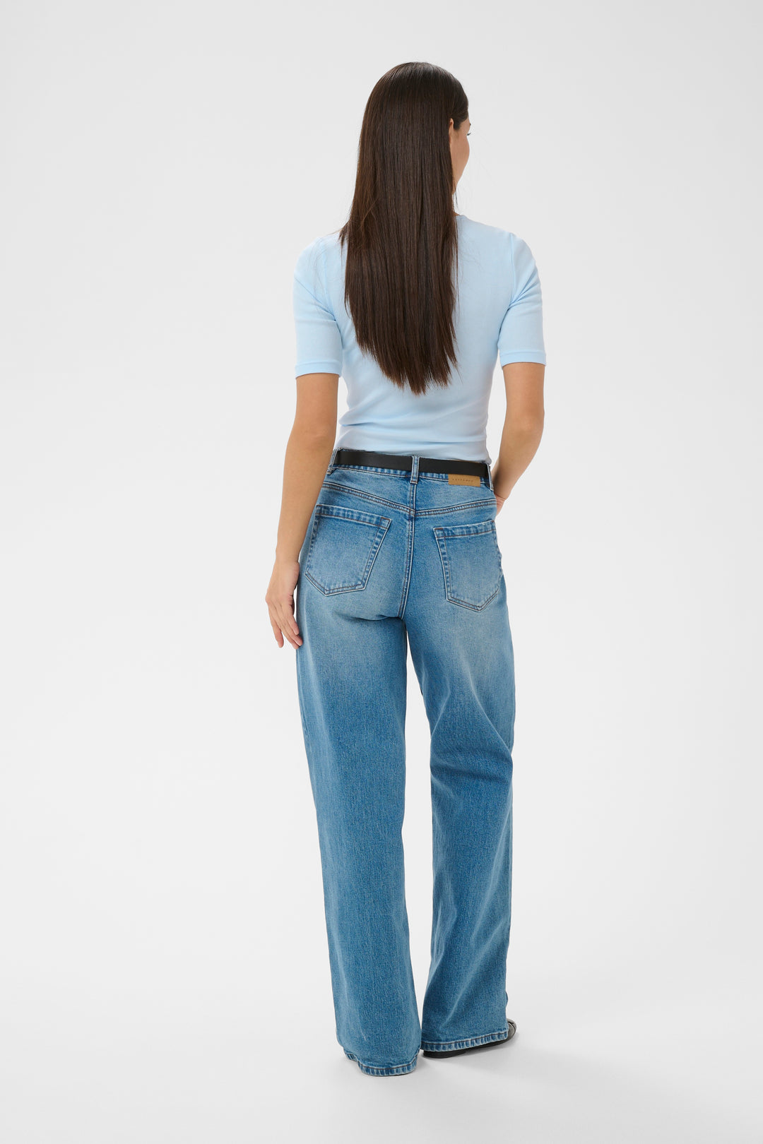 Chandail ajusté à col rond Carna - manches courtes