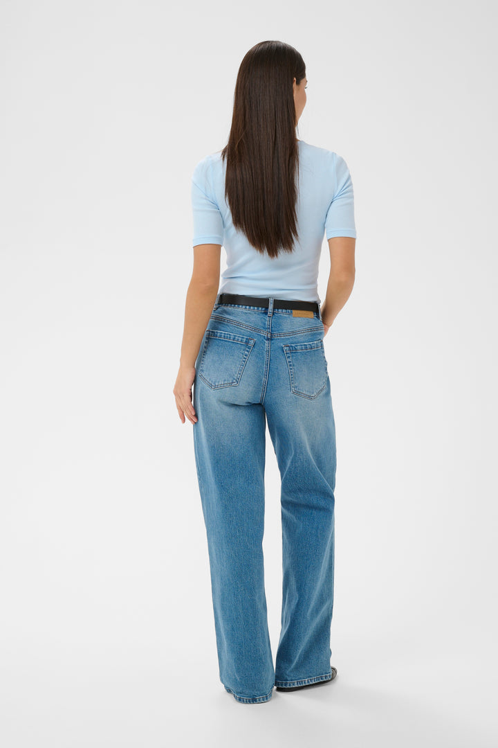 Chandail ajusté à col rond Carna - manches courtes