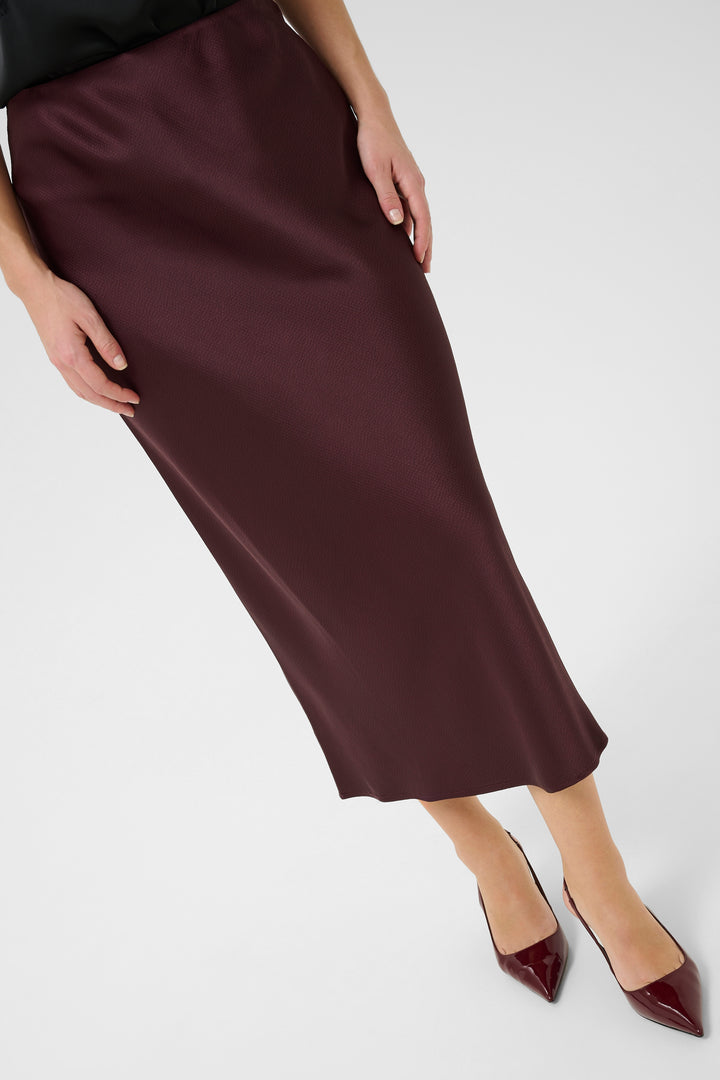 Jupe longue ajustée au fini satiné Lotte - Avec taille élastique invisible
