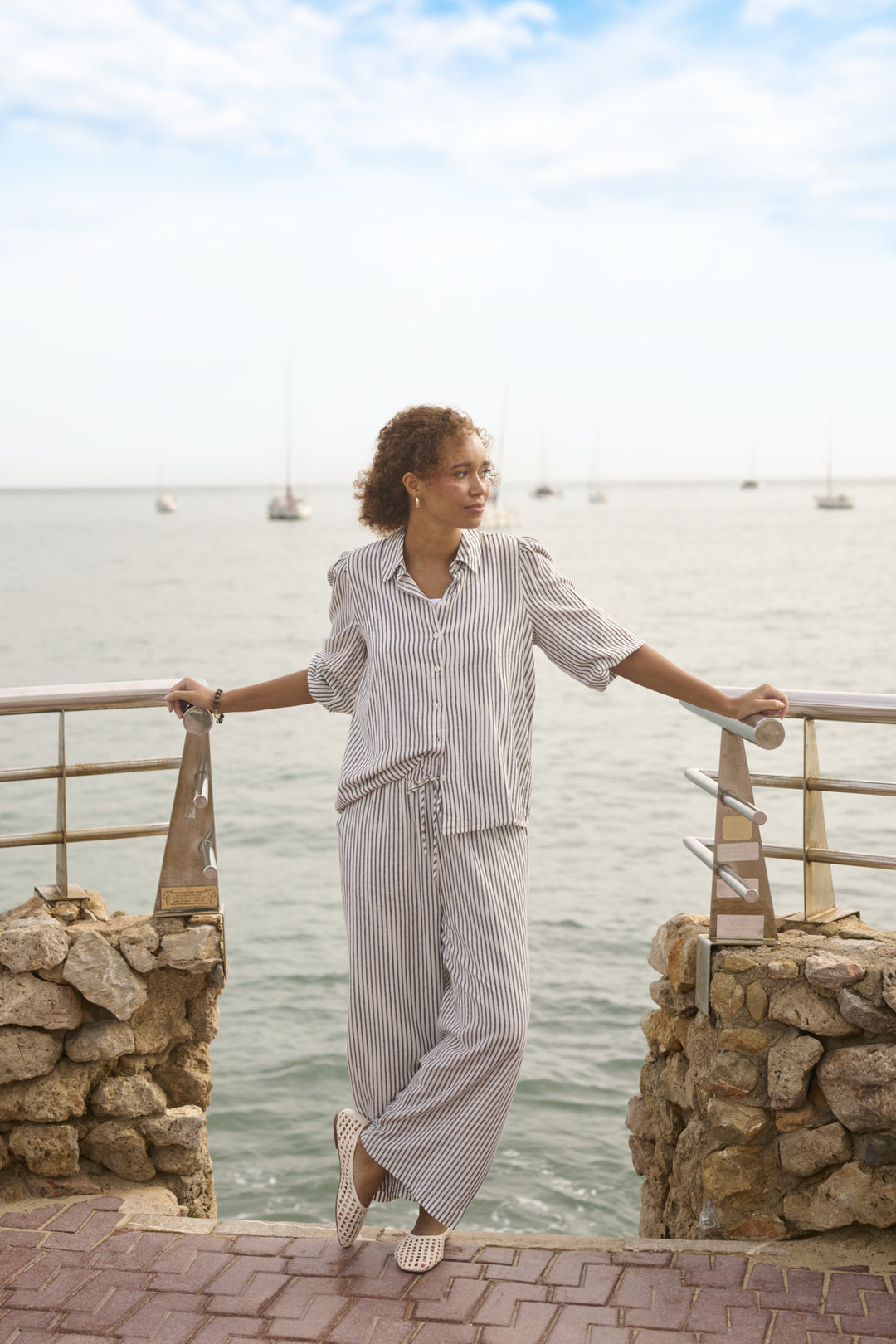 Pantalon en lin Milia – Coupe ample fluide et confort élastique