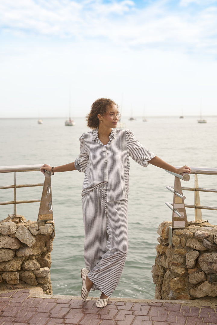 Pantalon en lin Milia – Coupe ample fluide et confort élastique