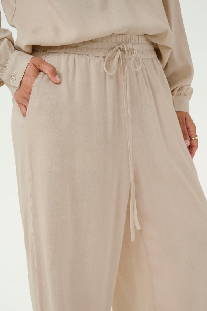 Pantalon en lin Milia – Coupe ample fluide et confort élastique