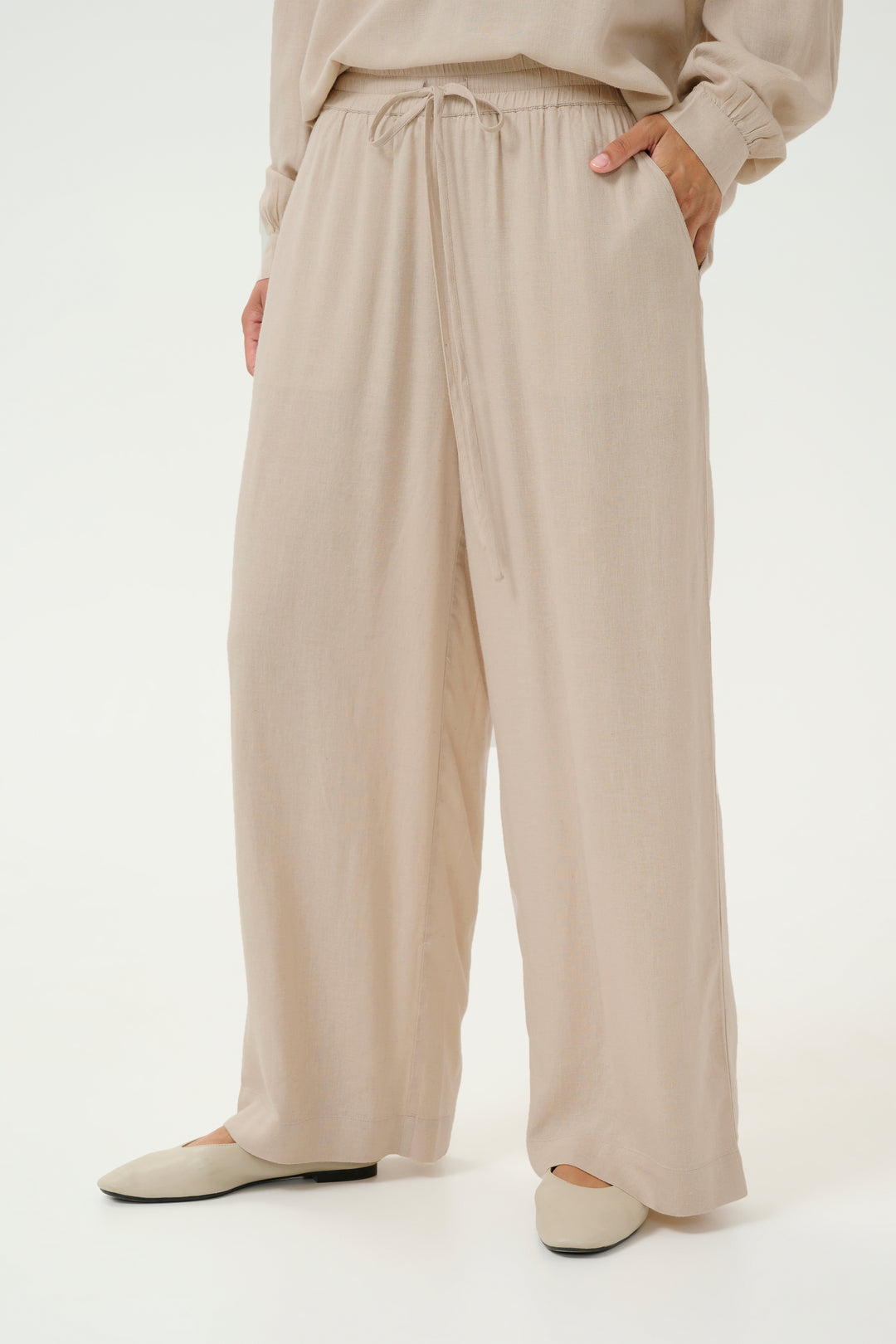 Pantalon en lin Milia – Coupe ample fluide et confort élastique