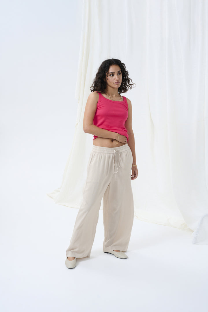 Pantalon en lin Milia – Coupe ample fluide et confort élastique