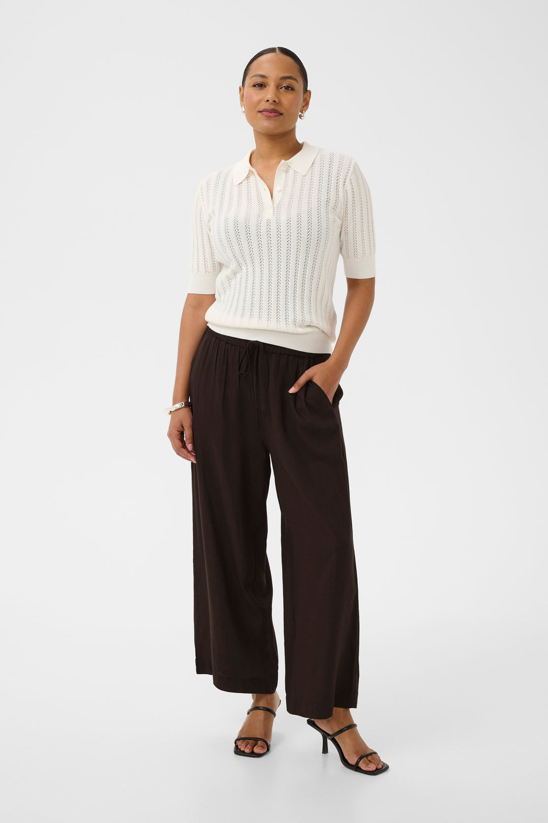 Pantalon en lin Milia – Coupe ample fluide et confort élastique