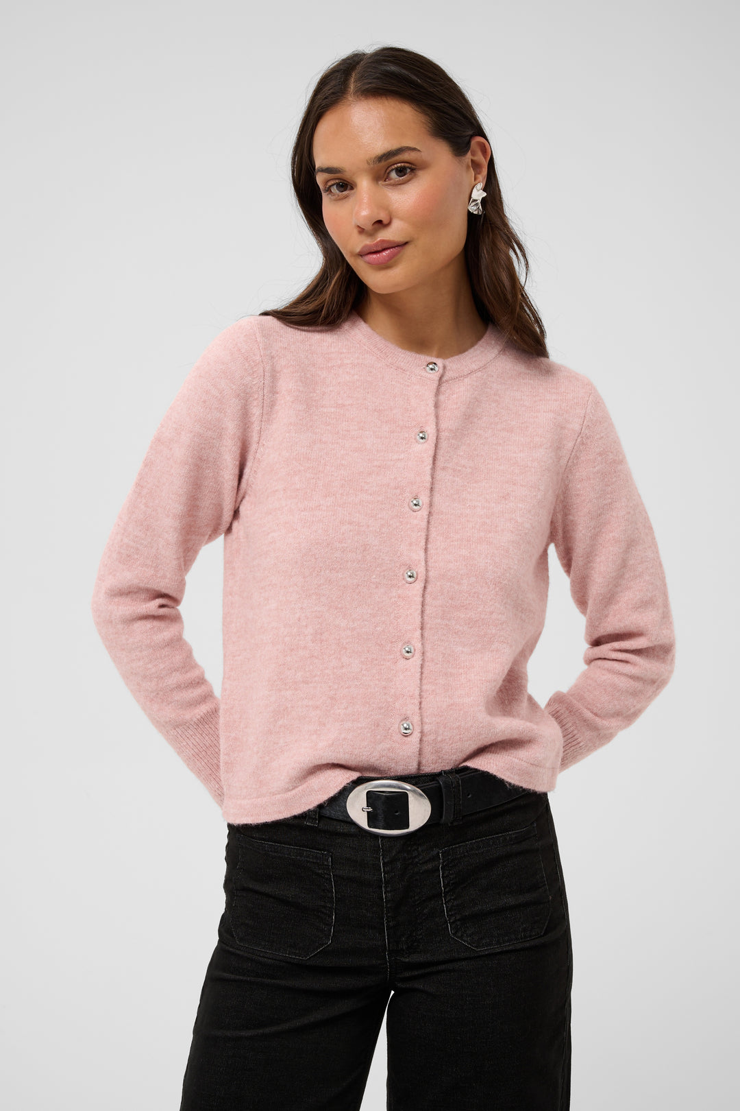 Cardigan classique Niel – Avec encolure ronde et fermeture boutonnée