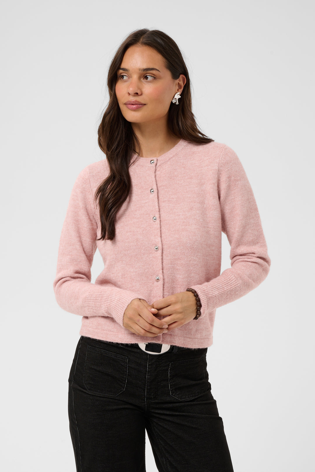 Cardigan classique Niel – Avec encolure ronde et fermeture boutonnée