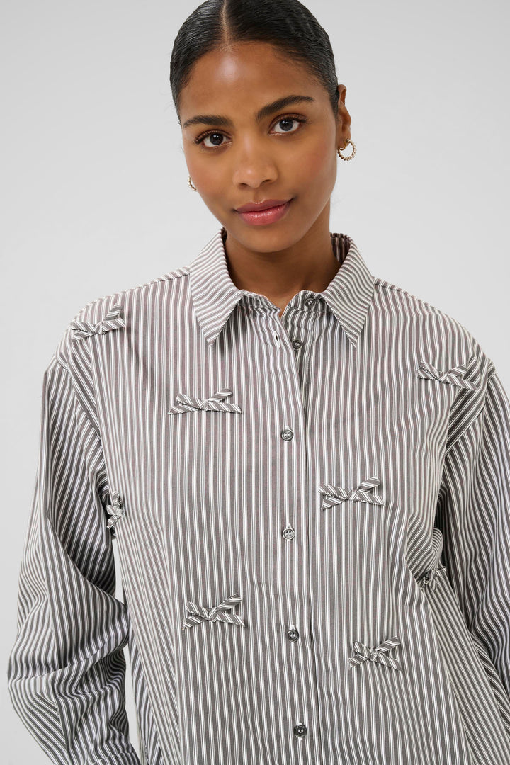 Chemise lignée à bouclettes Marianne