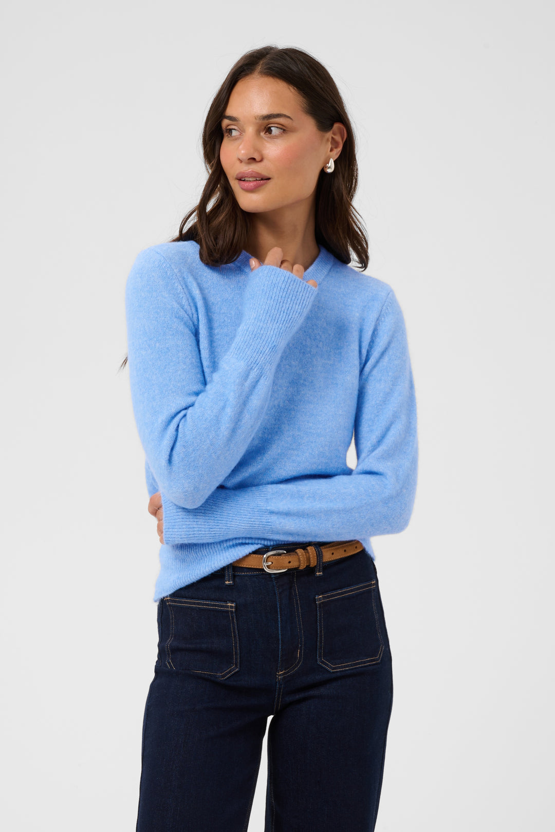 Pull moelleux à col rond Niel - Mélange de polyester recyclé
