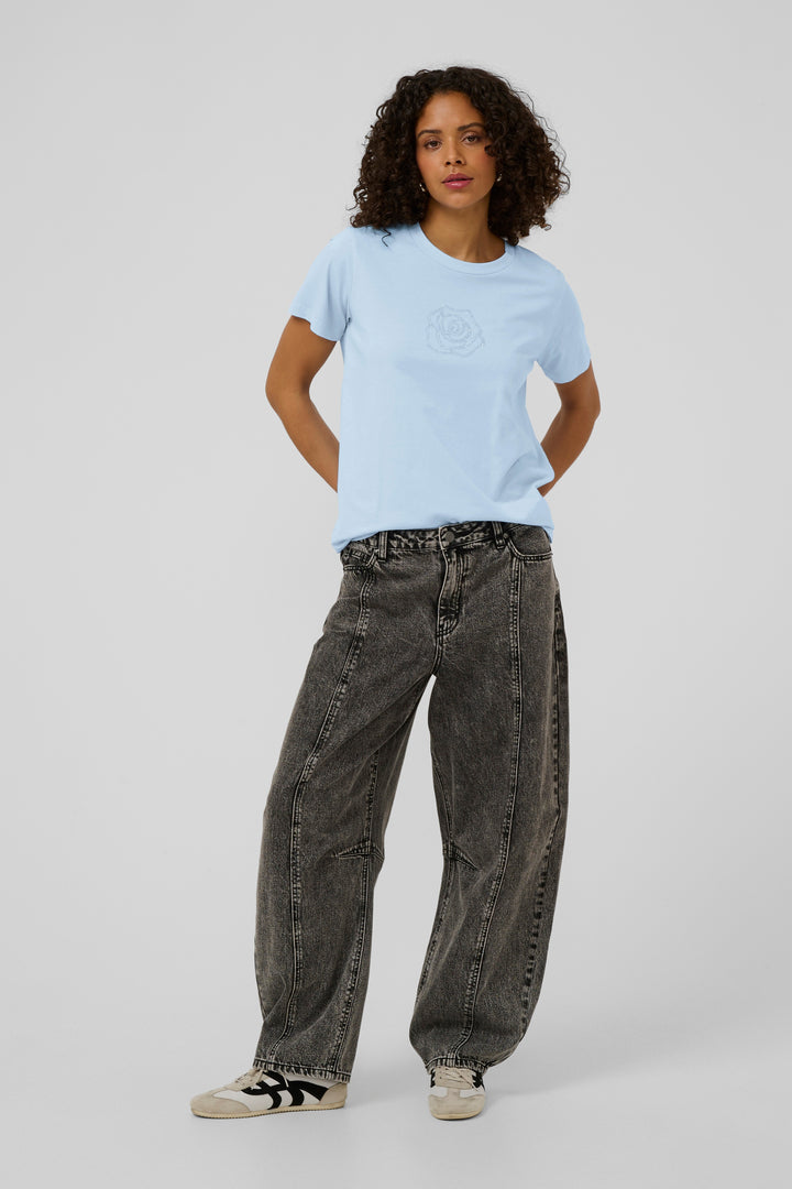 T-shirt à imprimé floral discret Jéan