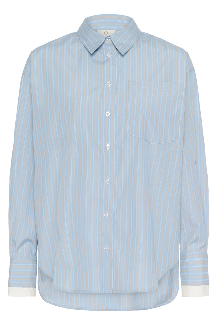 Chemise oversize à fines rayures Levia