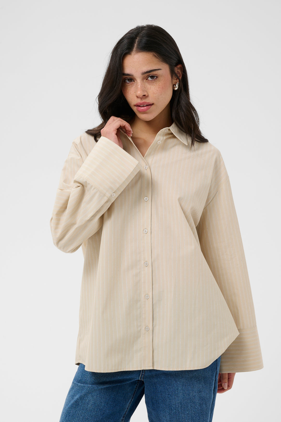 Josie Striped Shirt – Loose fit and lightweight fluid fabric