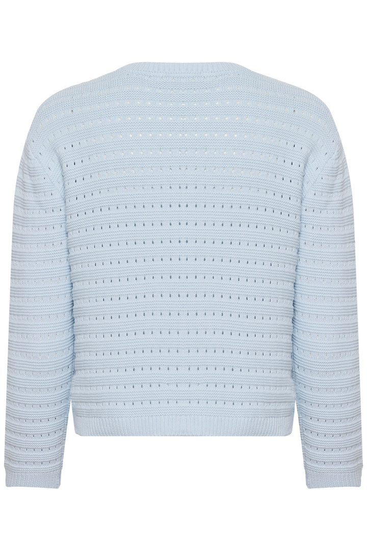 Pull à maille ajourée Metta – Douceur légère et col en V