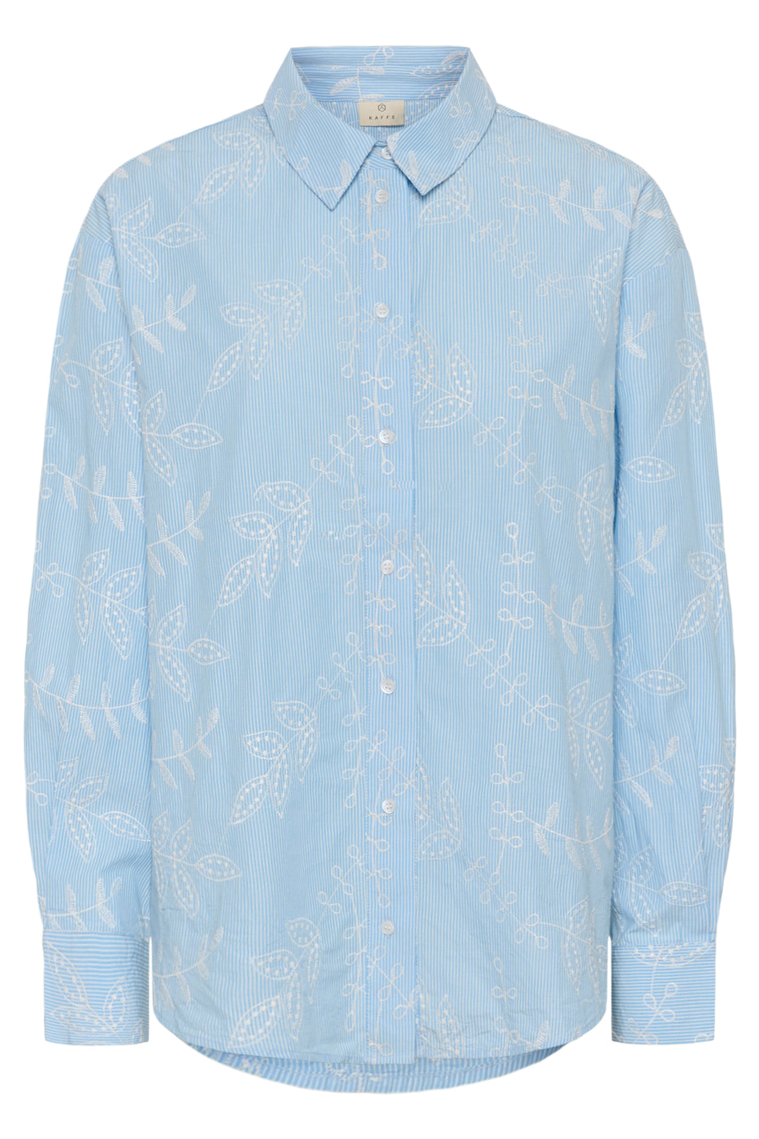 Marlee striped shirt - Pure cotton and delicate embroidery