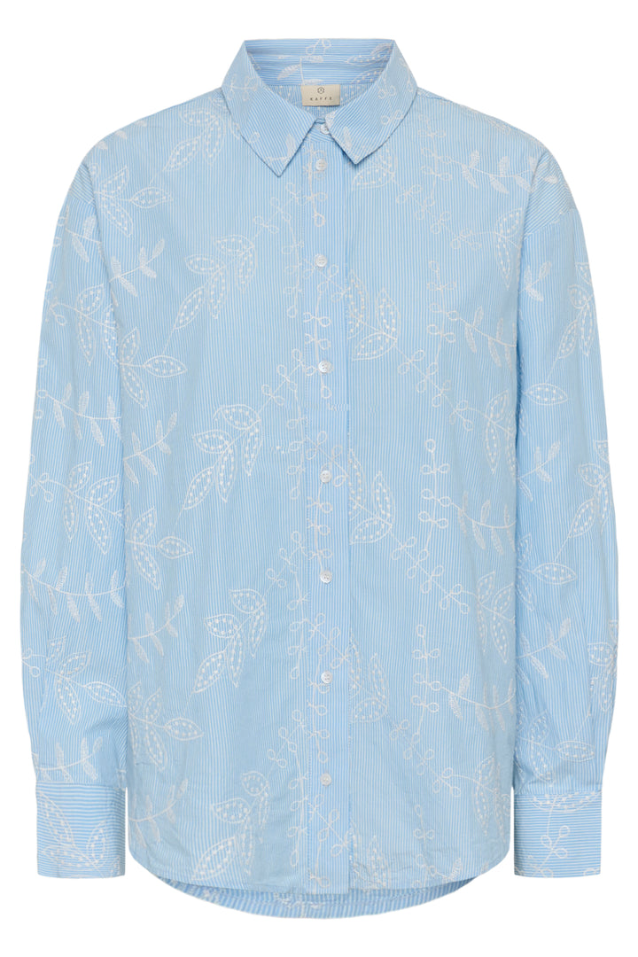 Marlee striped shirt - Pure cotton and delicate embroidery