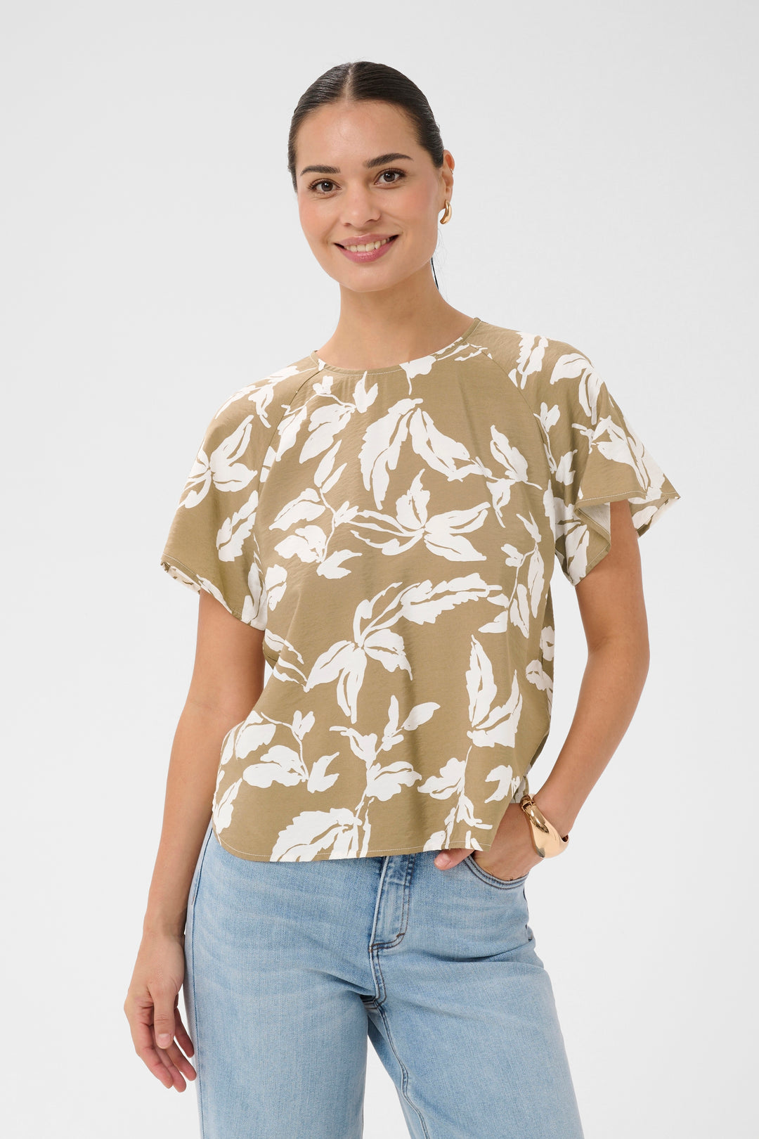 Blouse à imprimé feuillage Marlo - Style fluide et viscoce écologique