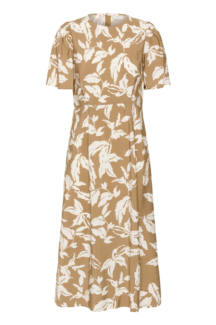 Marlo Short-Sleeve Dress - Fitted silhouette and foliage print