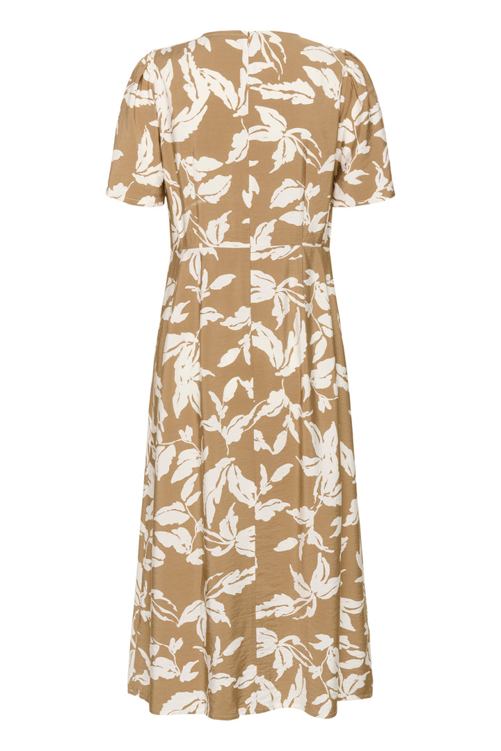 Marlo Short-Sleeve Dress - Fitted silhouette and foliage print