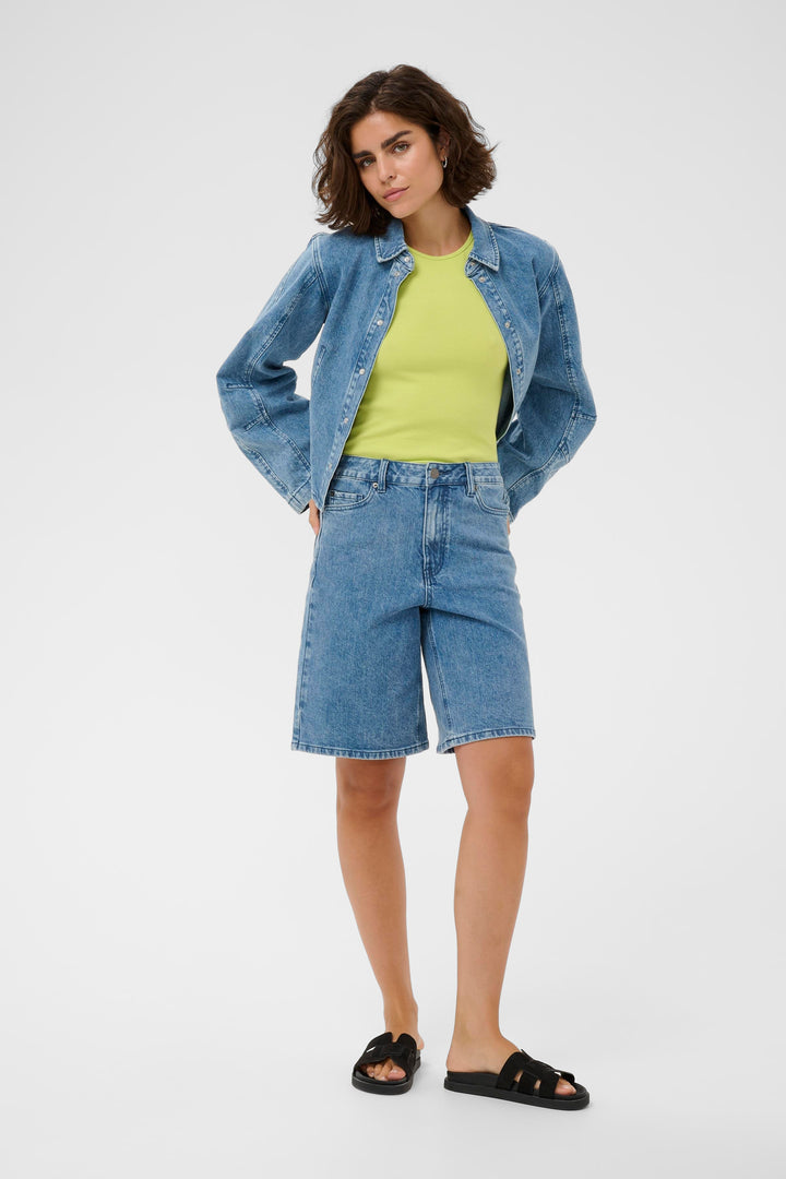 Bermuda en denim Vallis – Taille haute et confort absolu