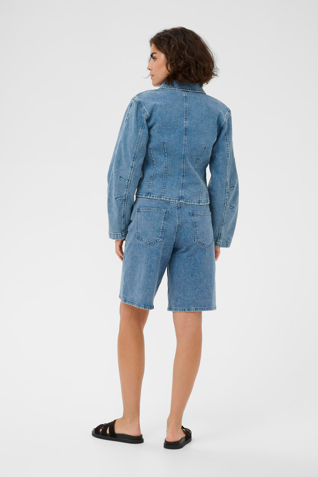 Bermuda en denim Vallis – Taille haute et confort absolu