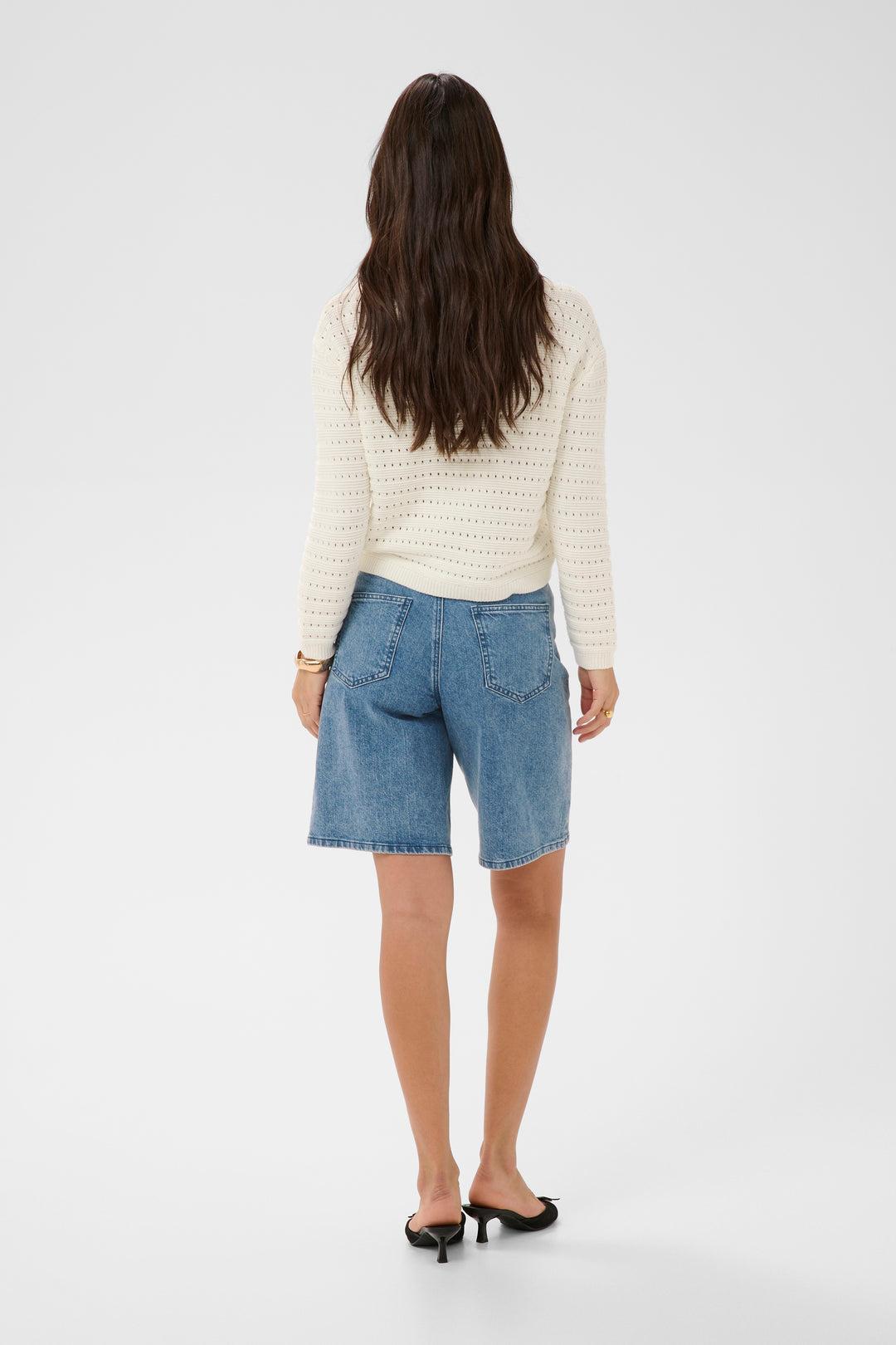 Bermuda en denim Vallis – Taille haute et confort absolu