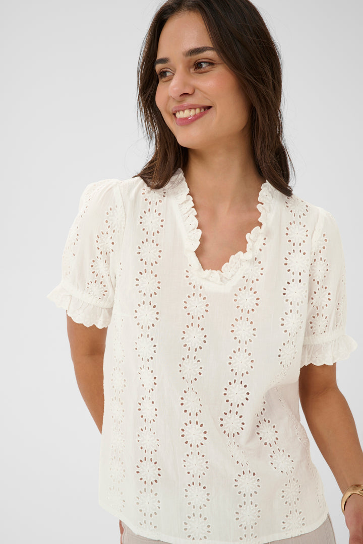 Dona Broderie Anglaise Blouse - Pure Cotton