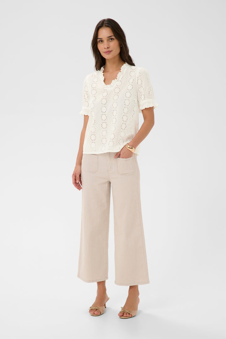 Dona Broderie Anglaise Blouse - Pure Cotton