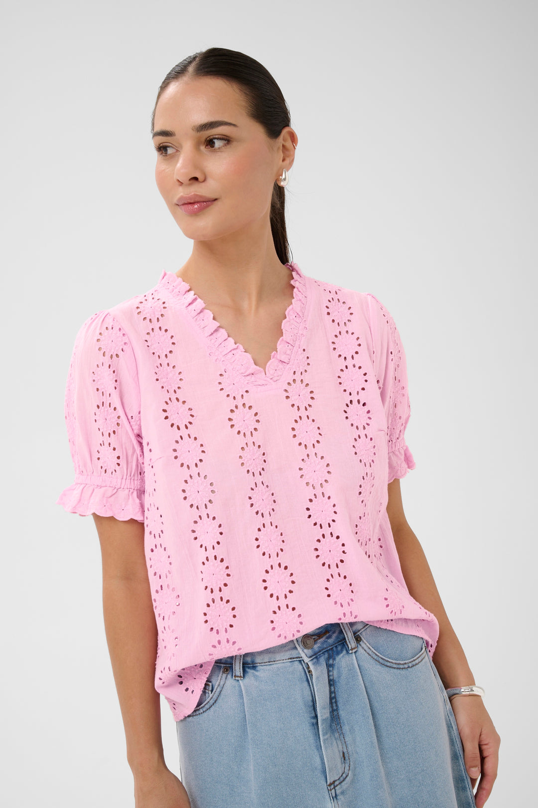 Dona Broderie Anglaise Blouse - Pure Cotton