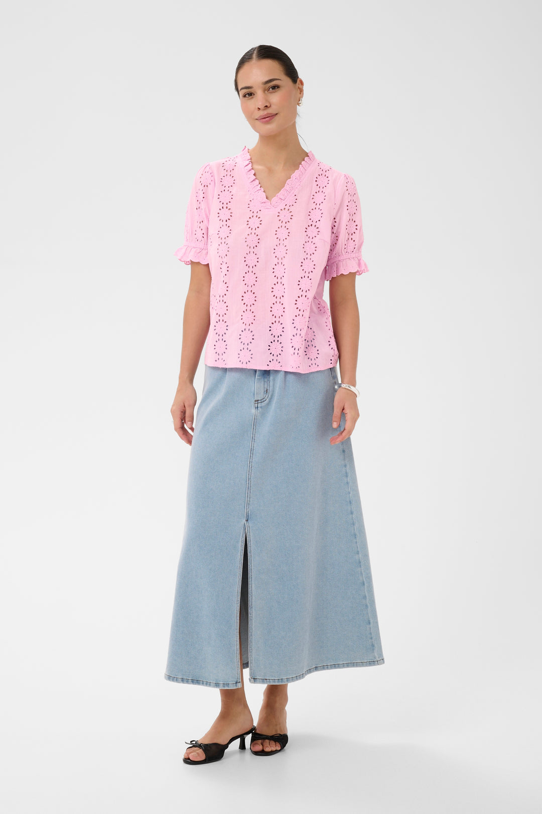 Dona Broderie Anglaise Blouse - Pure Cotton
