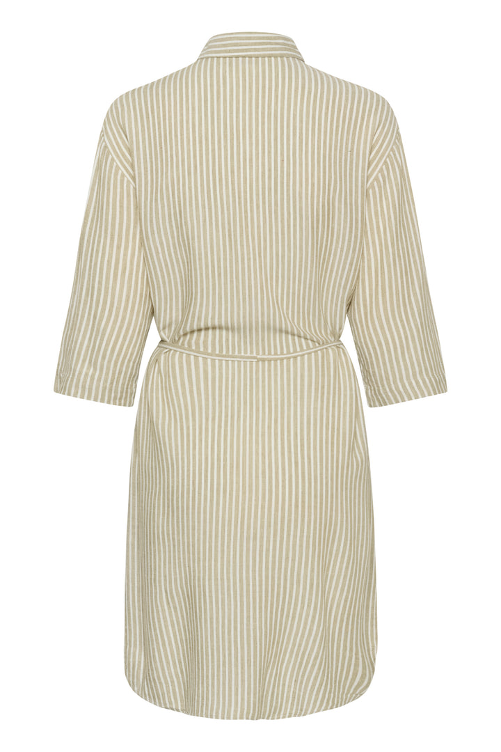 Robe chemise rayée Milia - En viscose LivaEco et lin