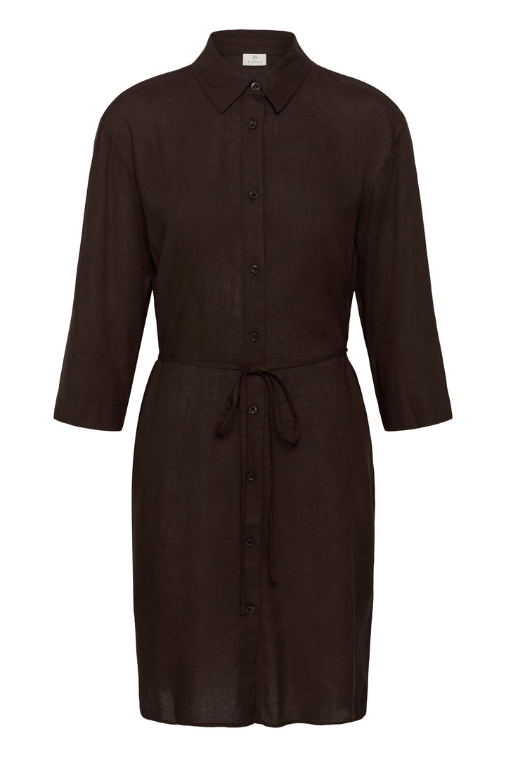 Robe chemise rayée Milia - En viscose LivaEco et lin