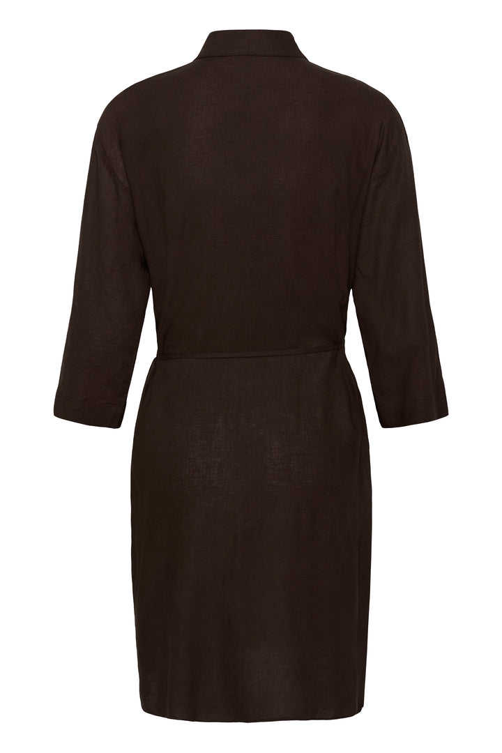 Robe chemise rayée Milia - En viscose LivaEco et lin