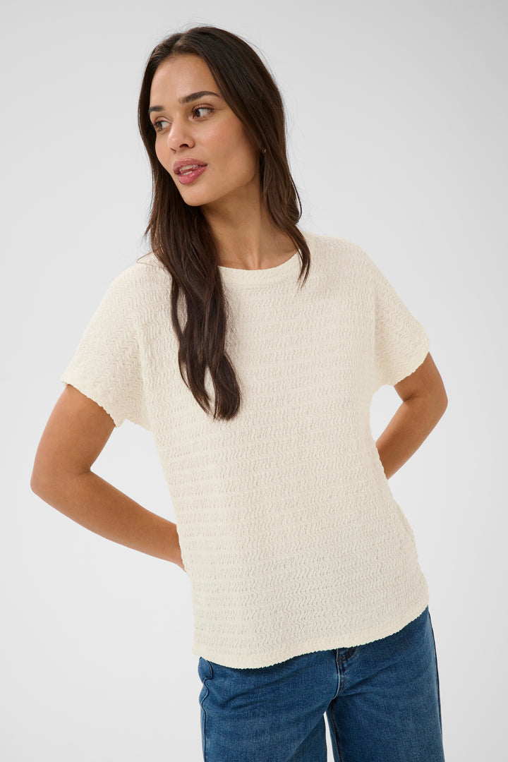 Chandail texturé Felicity – Haut à manches courtes et coupe ample