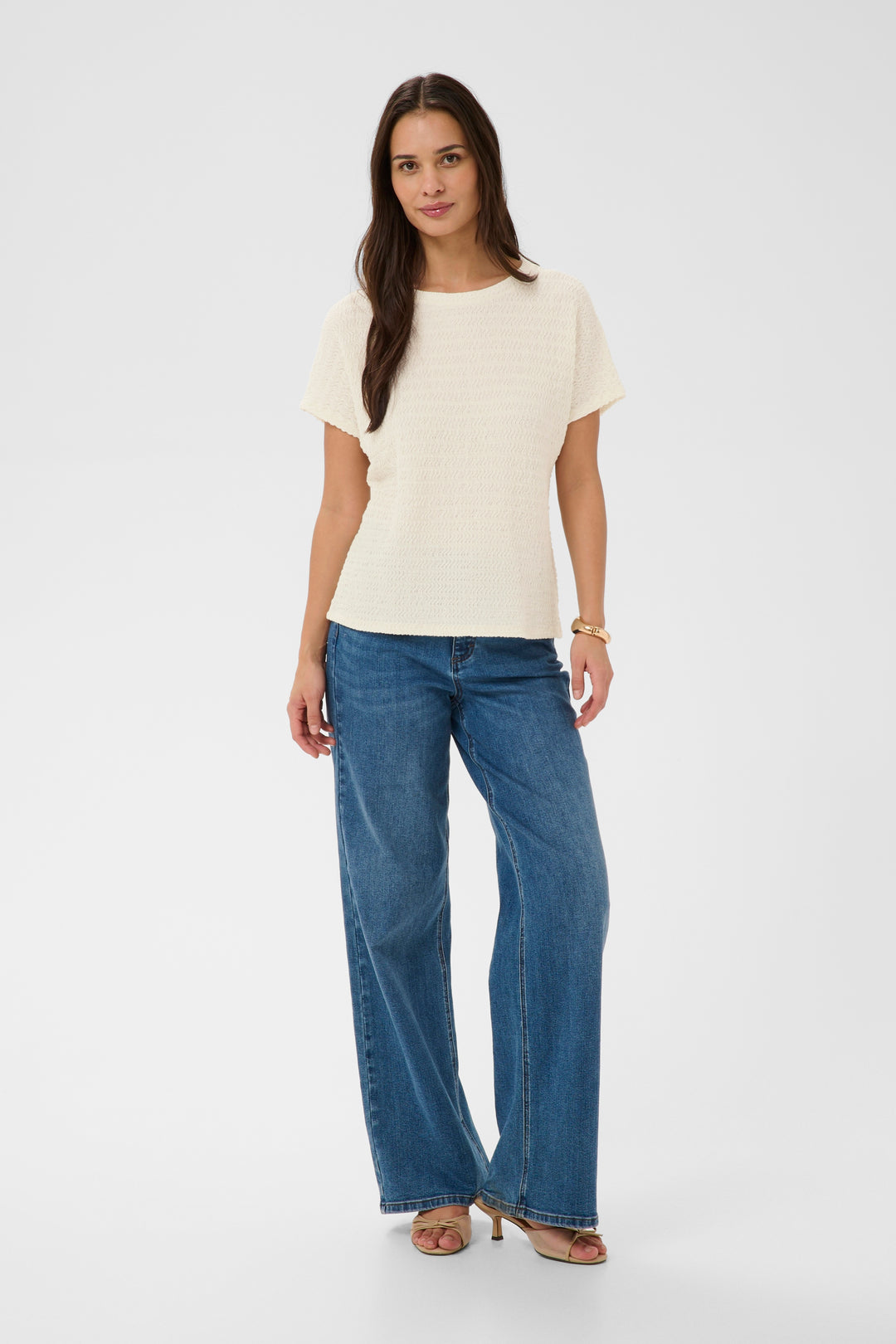 Chandail texturé Felicity – Haut à manches courtes et coupe ample