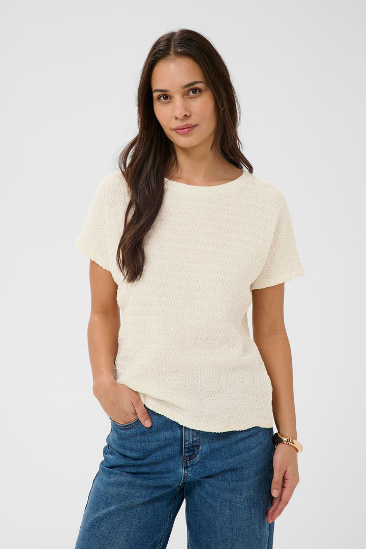 Chandail texturé Felicity – Haut à manches courtes et coupe ample