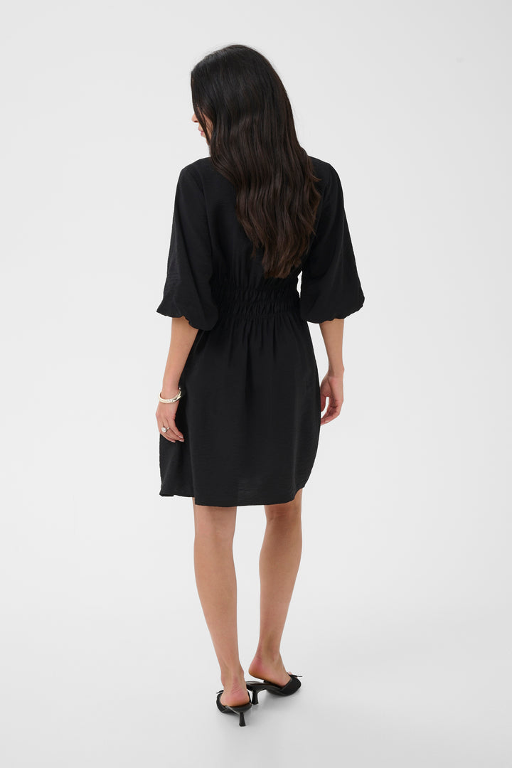 Robe ajustée Neema – Manches bouffantes et viscose écoresponsable