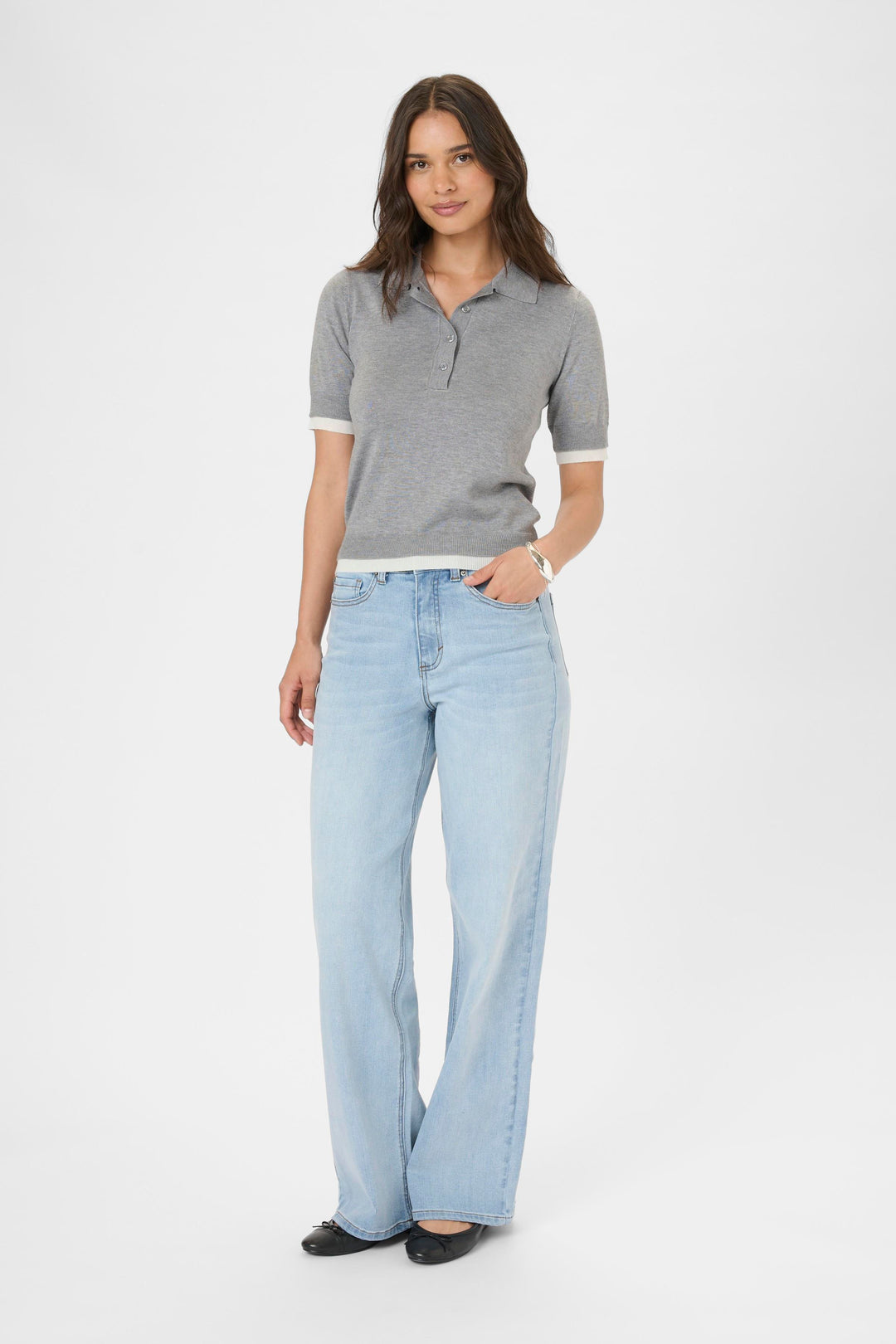 Polo à détails contrastants Lizza