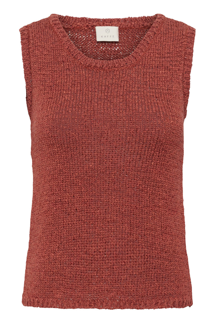 Pull sans manches en maille douce Silivia